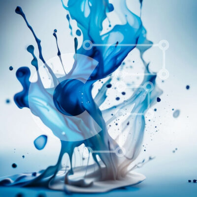 Intra Συλλεκτικό Ξύλινο Παζλ Plywood  4mm - Ζωντανή εικόνα του μπλε υγρού πιτσιλίσματος και πιτσιλίσματος Σε Ξύλινο Κουτί - Διαστάσεις: 10x10 cm – 25 κομμάτια - Image 1