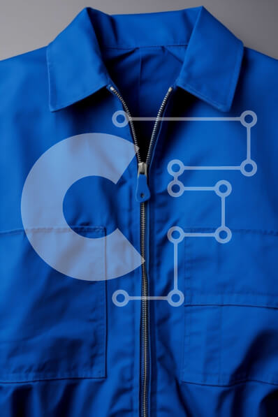 Intra Συλλεκτικό Ξύλινο Παζλ Plywood  4mm - Μπλε έντονο μπουφάν με φερμουάρ Σε Ξύλινο Κουτί - Διαστάσεις Puzzle: 10x10 cm – 25 κομμάτια