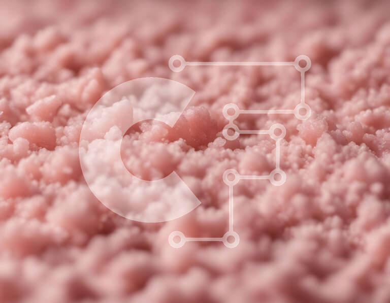 Intra Συλλεκτικό Ξύλινο Παζλ Plywood  4mm - Κοντινό πλάνο σωματιδίων ροζ σκόνης στο έδαφος Σε Ξύλινο Κουτί - Διαστάσεις Puzzle: 10x10 cm – 25 κομμάτια