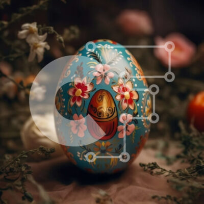 Intra Συλλεκτικό Ξύλινο Παζλ Plywood 4mm - Όμορφο πασχαλινό αυγό με περίπλοκη φλοράλ διακόσμηση Σε Ξύλινο Κουτί - Διαστάσεις: 10x10 cm – 25 κομμάτια - Image 1