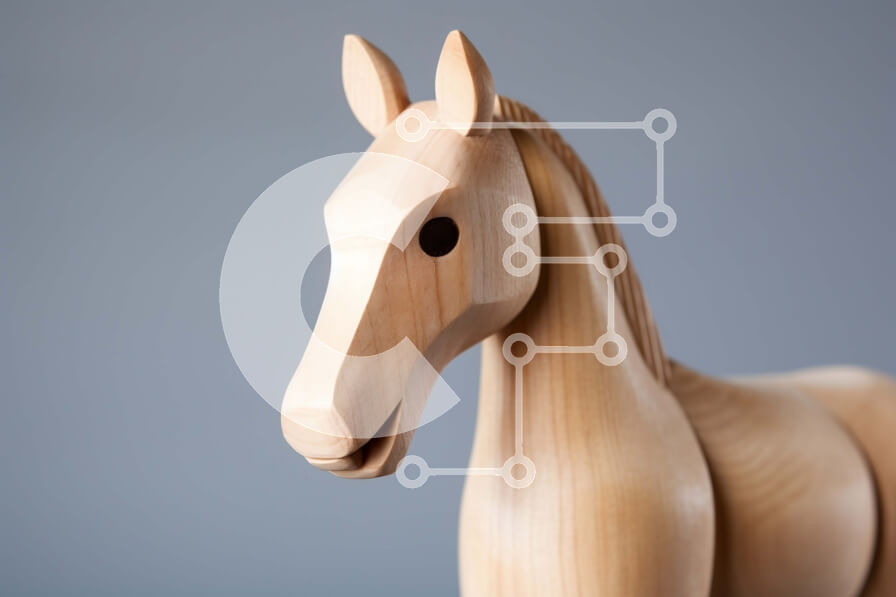 Intra Συλλεκτικό Ξύλινο Παζλ Plywood  4mm - Όμορφο ξύλινο άγαλμα αλόγων με ρεαλιστική εμφάνιση Σε Ξύλινο Κουτί - Διαστάσεις: 10x10 cm – 25 κομμάτια