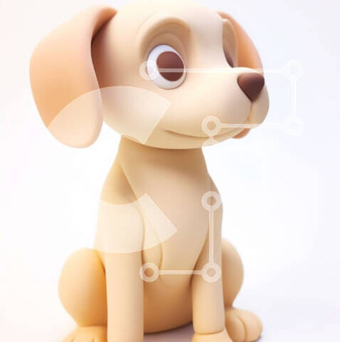 Intra Συλλεκτικό Ξύλινο Παζλ Plywood  4mm - Σκύλος παιχνίδι που κάθεται με ορθάνοιχτα μάτια Σε Ξύλινο Κουτί - Διαστάσεις: 10x10 cm – 25 κομμάτια - Image 1