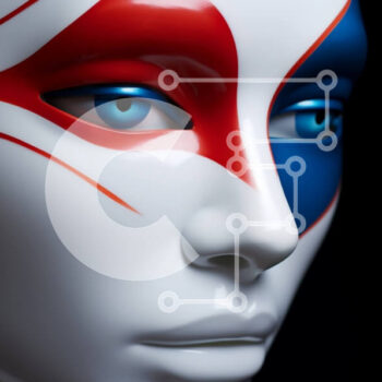 Intra Συλλεκτικό Ξύλινο Παζλ Plywood  4mm - Patriotic Face Painted Mannequin Σε Ξύλινο Κουτί - Διαστάσεις Puzzle: 10x10 cm – 25 κομμάτια - Image 1