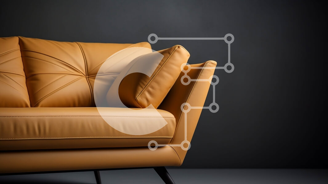 Intra Συλλεκτικό Ξύλινο Παζλ Plywood  4mm - Δερμάτινος καναπές καφέ με μαξιλάρια Σε Ξύλινο Κουτί - Διαστάσεις Puzzle: 10x10 cm – 25 κομμάτια