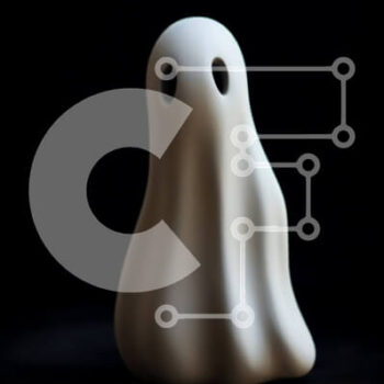 Intra Συλλεκτικό Ξύλινο Παζλ Plywood  4mm - Άσπρο ειδώλιο φάντασμα σε μαύρο φόντο Σε Ξύλινο Κουτί - Διαστάσεις Puzzle: 10x10 cm – 25 κομμάτια - Image 1