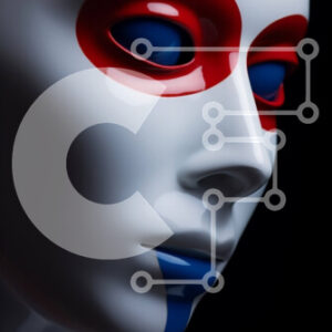 Intra Συλλεκτικό Ξύλινο Παζλ Plywood  4mm - Μανεκέν με μπογιά καρδιάς στο πρόσωπο Σε Ξύλινο Κουτί - Διαστάσεις Puzzle: 10x10 cm – 25 κομμάτια