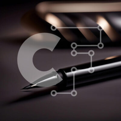 Intra Συλλεκτικό Ξύλινο Παζλ Plywood  4mm - Κομψό μαύρο στυλό σε σκούρο φόντο Σε Ξύλινο Κουτί - Διαστάσεις: 10x10 cm – 25 κομμάτια - Image 1