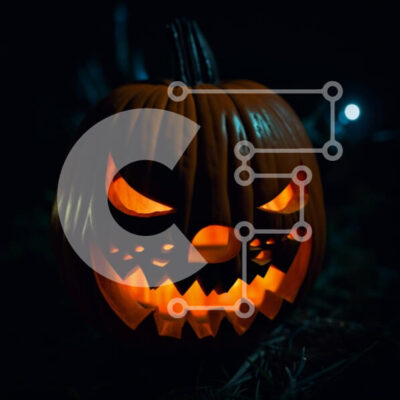 Intra Συλλεκτικό Ξύλινο Παζλ Plywood  4mm - Τρομακτική σκαλιστή κολοκύθα - αποκριάτικη διακόσμηση Σε Ξύλινο Κουτί - Διαστάσεις: 10x10 cm – 25 κομμάτια - Image 1