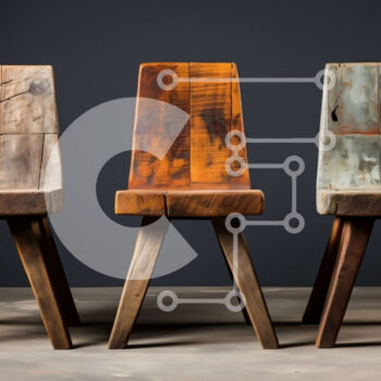 Intra Συλλεκτικό Ξύλινο Παζλ Plywood  4mm - Μοντέρνες Ξύλινες Καρέκλες με Μοναδικά Σχέδια Σε Ξύλινο Κουτί - Διαστάσεις Puzzle: 10x10 cm – 25 κομμάτια - Image 1