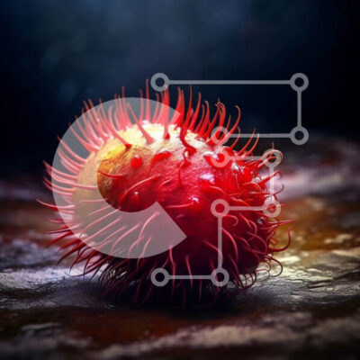 Intra Συλλεκτικό Ξύλινο Παζλ Plywood  4mm - Κόκκινο αιχμηρό αντικείμενο στη σκοτεινή επιφάνεια Στοκ Φωτογραφία Σε Ξύλινο Κουτί - Διαστάσεις: 10x10 cm – 25 κομμάτια - Image 1