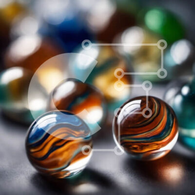 Intra Συλλεκτικό Ξύλινο Παζλ Plywood 4mm - Πολύχρωμα μάρμαρα σε στροβιλιζόμενο σχέδιο Σε Ξύλινο Κουτί - Διαστάσεις Puzzle: 10x10 cm – 25 κομμάτια - Image 1