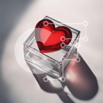 Intra Συλλεκτικό Ξύλινο Παζλ Plywood  4mm - Αντικείμενο σε σχήμα καρδιάς σε γυάλινο κουτί Σε Ξύλινο Κουτί - Διαστάσεις: 10x10 cm – 25 κομμάτια - Image 1