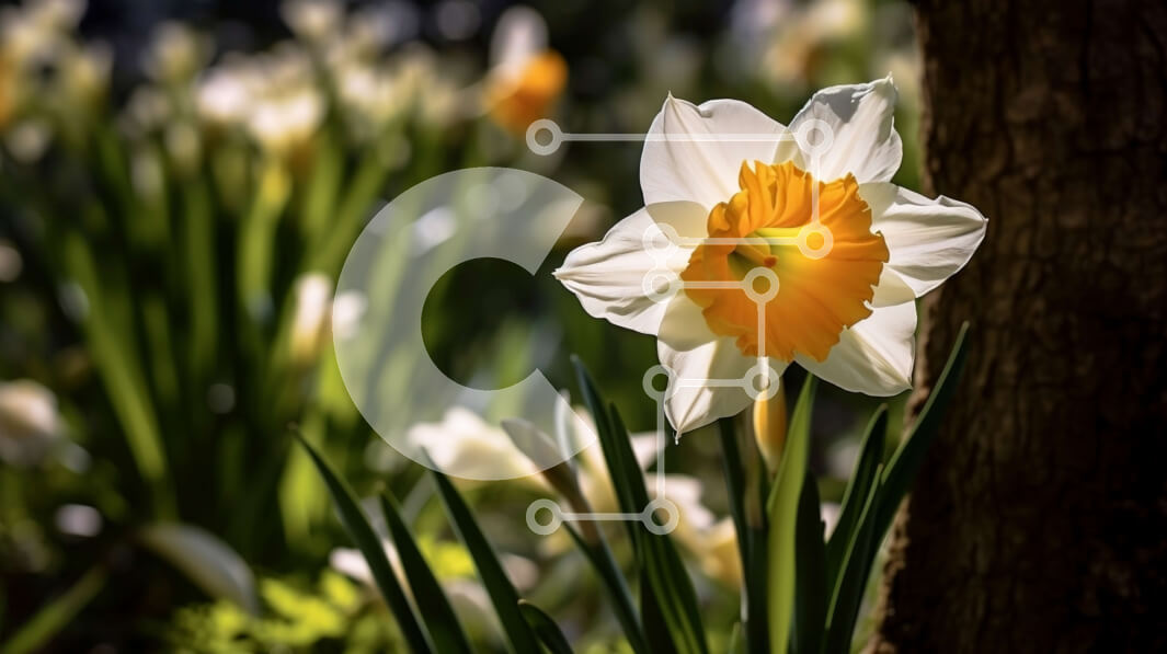 Intra Συλλεκτικό Ξύλινο Παζλ Plywood  4mm - Όμορφη εικόνα ενός λουλουδιού ασφόδελου σε πλήρη άνθιση Σε Ξύλινο Κουτί - Διαστάσεις: 10x10 cm – 25 κομμάτια