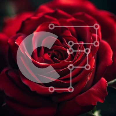 Intra Συλλεκτικό Ξύλινο Παζλ Plywood  4mm - Εκπληκτική κινηματογράφηση σε πρώτο πλάνο ενός κόκκινου τριαντάφυλλου με σκούρο φόντο Σε Ξύλινο Κουτί - Διαστάσεις: 10x10 cm – 25 κομμάτια - Image 1