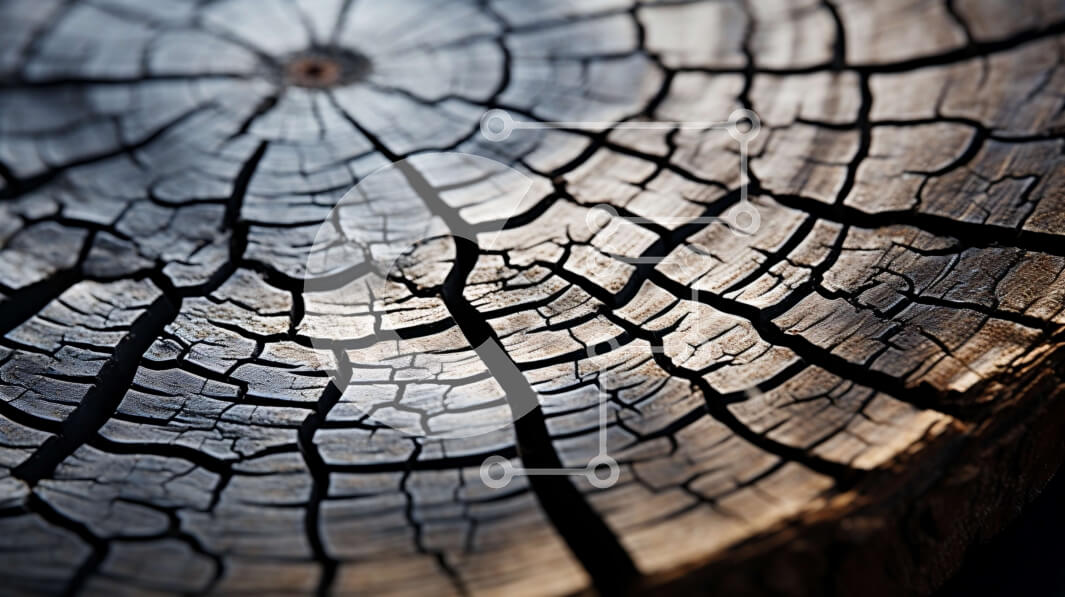 Intra Συλλεκτικό Ξύλινο Παζλ Plywood  4mm - Κοντινή εικόνα ενός νεκρού δέντρου με ραγισμένο φλοιό Σε Ξύλινο Κουτί - Διαστάσεις: 10x10 cm – 25 κομμάτια - Image 1
