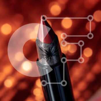 Intra Συλλεκτικό Ξύλινο Παζλ Plywood  4mm - Πολυτελές κόκκινο κραγιόν σε μαύρο σωλήνα με ασημί καπάκι Σε Ξύλινο Κουτί - Διαστάσεις Puzzle: 10x10 cm – 25 κομμάτια - Image 1