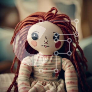 Intra Συλλεκτικό Ξύλινο Παζλ Plywood  4mm - Αξιολάτρευτο κοκκινομάλλα κορίτσι που διαβάζει ένα βιβλίο σε ένα κρεβάτι Σε Ξύλινο Κουτί - Διαστάσεις Puzzle: 10x10 cm – 25 κομμάτια