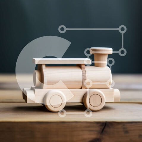 Intra Συλλεκτικό Ξύλινο Παζλ Plywood  4mm - Αξιολάτρευτο Ξύλινο Παιχνίδι Τρένο για παιδιά Σε Ξύλινο Κουτί - Διαστάσεις: 10x10 cm – 25 κομμάτια - Image 1