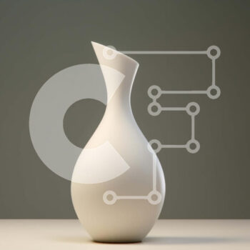 Intra Συλλεκτικό Ξύλινο Παζλ Plywood  4mm - Λευκό βάζο στο τραπέζι Σε Ξύλινο Κουτί - Διαστάσεις Puzzle: 10x10 cm – 25 κομμάτια - Image 1