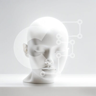 Intra Συλλεκτικό Ξύλινο Παζλ Plywood  4mm - Κομψή λευκή κεφαλή μανεκέν για οθόνη Σε Ξύλινο Κουτί - Διαστάσεις: 10x10 cm – 25 κομμάτια - Image 1