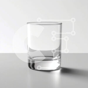 Intra Συλλεκτικό Ξύλινο Παζλ Plywood  4mm - Η απλότητα στα καλύτερά της - ένα άδειο ποτήρι σε ένα τραπέζι Σε Ξύλινο Κουτί - Διαστάσεις Puzzle: 10x10 cm – 25 κομμάτια