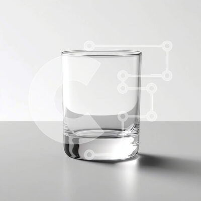 Intra Συλλεκτικό Ξύλινο Παζλ Plywood  4mm - Η απλότητα στα καλύτερά της - ένα άδειο ποτήρι σε ένα τραπέζι Σε Ξύλινο Κουτί - Διαστάσεις Puzzle: 10x10 cm – 25 κομμάτια - Image 1