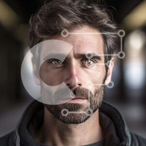 Intra Συλλεκτικό Ξύλινο Παζλ Plywood  4mm - Πορτρέτο ενός άνδρα με σοβαρή έκφραση και γυαλιά Σε Ξύλινο Κουτί - Διαστάσεις Puzzle: 10x10 cm – 25 κομμάτια