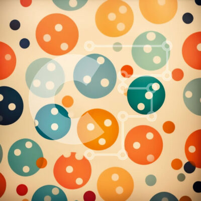 Intra Συλλεκτικό Ξύλινο Παζλ Plywood 4mm - Πολύχρωμο πουά χωρίς ραφή πρότυπο σε μπεζ φόντο Σε Ξύλινο Κουτί - Διαστάσεις Puzzle: 10x10 cm – 25 κομμάτια - Image 1