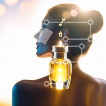 Intra Συλλεκτικό Ξύλινο Παζλ Plywood  4mm - Γυναίκα με μπουκάλι λαδιού αρωματοθεραπείας Σε Ξύλινο Κουτί - Διαστάσεις Puzzle: 10x10 cm – 25 κομμάτια - Image 1