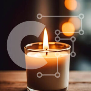 Intra Συλλεκτικό Ξύλινο Παζλ Plywood  4mm - Αναμμένο κερί σε ξύλινη επιφάνεια Σε Ξύλινο Κουτί - Διαστάσεις Puzzle: 10x10 cm – 25 κομμάτια