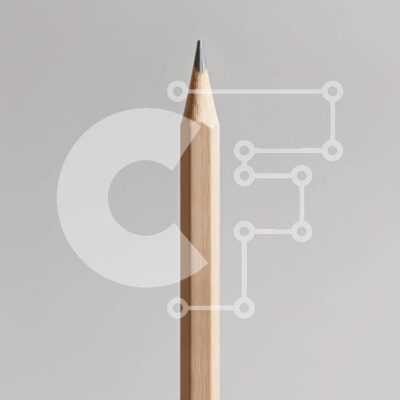 Intra Συλλεκτικό Ξύλινο Παζλ Plywood  4mm - Μονό μακρύ μολύβι σε γκρι φόντο Σε Ξύλινο Κουτί - Διαστάσεις: 10x10 cm – 25 κομμάτια - Image 1