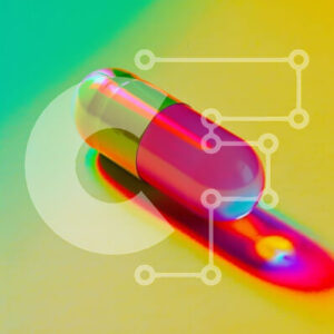 Intra Συλλεκτικό Ξύλινο Παζλ Plywood  4mm - Πολύχρωμο χάπι σε πορτοκαλί, κίτρινο και πράσινο φόντο Σε Ξύλινο Κουτί - Διαστάσεις Puzzle: 10x10 cm – 25 κομμάτια