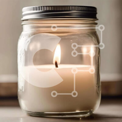 Intra Συλλεκτικό Ξύλινο Παζλ Plywood  4mm - Βάζο Mason με άσβητο κερί και βιβλία Σε Ξύλινο Κουτί - Διαστάσεις Puzzle: 10x10 cm – 25 κομμάτια - Image 1