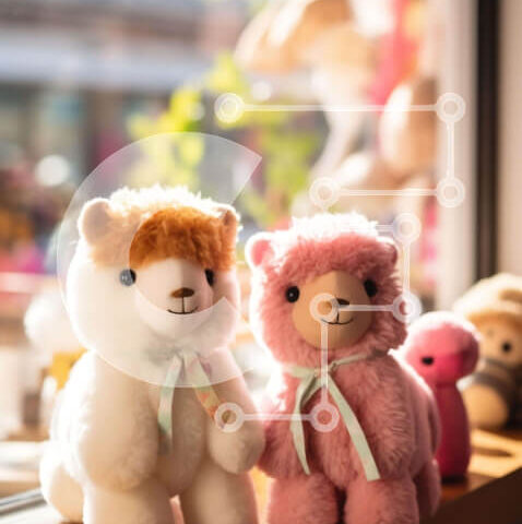 Intra Συλλεκτικό Ξύλινο Παζλ Plywood 4mm - Χαριτωμένα γεμιστά ζώα στο περβάζι παραθύρου Σε Ξύλινο Κουτί - Διαστάσεις Puzzle: 10x10 cm – 25 κομμάτια - Image 1