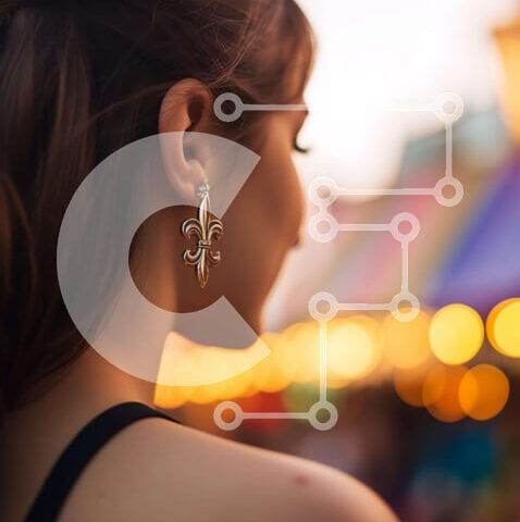 Intra Συλλεκτικό Ξύλινο Παζλ Plywood  4mm - Γυναίκα που απολαμβάνει ένα λούνα παρκ τη νύχτα Σε Ξύλινο Κουτί - Διαστάσεις Puzzle: 10x10 cm – 25 κομμάτια - Image 1