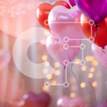 Intra Συλλεκτικό Ξύλινο Παζλ Plywood  4mm - Γιορτινή ατμόσφαιρα με κόκκινα, ροζ και μωβ μπαλόνια Σε Ξύλινο Κουτί - Διαστάσεις Puzzle: 10x10 cm – 25 κομμάτια - Image 1