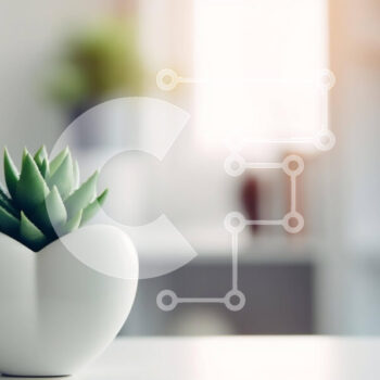 Intra Συλλεκτικό Ξύλινο Παζλ Plywood  4mm - Λευκό φυτό σε γλάστρα σε τραπέζι με βιβλία ραφιών Σε Ξύλινο Κουτί - Διαστάσεις Puzzle: 10x10 cm – 25 κομμάτια - Image 1