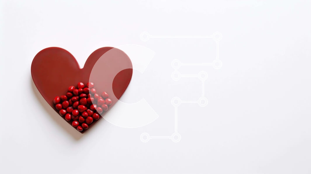 Intra Συλλεκτικό Ξύλινο Παζλ Plywood  4mm - Δοχείο σε σχήμα καρδιάς γεμάτο με σπόρους κόκκινου ροδιού για την ημέρα του Αγίου Βαλεντίνου Σε Ξύλινο Κουτί - Διαστάσεις Puzzle: 10x10 cm – 25 κομμάτια