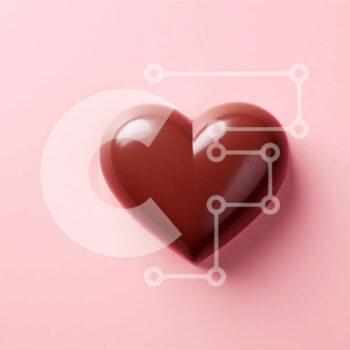 Intra Συλλεκτικό Ξύλινο Παζλ Plywood  4mm - Μπάρα σοκολάτας σε σχήμα καρδιάς σε ροζ φόντο Σε Ξύλινο Κουτί - Διαστάσεις Puzzle: 10x10 cm – 25 κομμάτια - Image 1