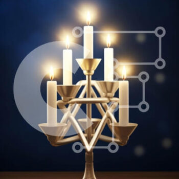 Intra Συλλεκτικό Ξύλινο Παζλ Plywood  4mm - Κηροπήγιο με αναμμένα κεριά ως σύμβολο γιορτής Σε Ξύλινο Κουτί - Διαστάσεις Puzzle: 10x10 cm – 25 κομμάτια - Image 1