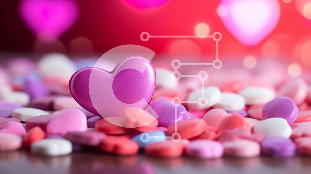 Intra Συλλεκτικό Ξύλινο Παζλ Plywood  4mm - Καραμέλα σε σχήμα καρδιάς σε πολύχρωμες καραμέλες Σε Ξύλινο Κουτί - Διαστάσεις: 10x10 cm – 25 κομμάτια