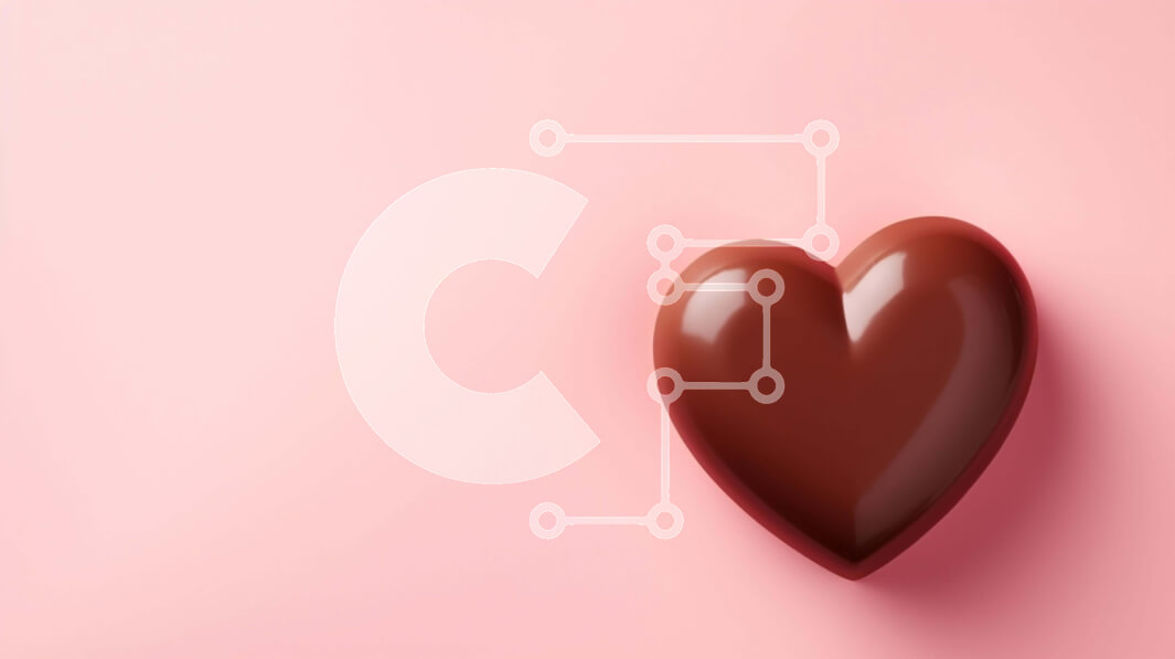 Intra Συλλεκτικό Ξύλινο Παζλ Plywood  4mm - Ημέρα του Αγίου Βαλεντίνου καρδιά σοκολάτας σε ροζ φόντο Σε Ξύλινο Κουτί - Διαστάσεις Puzzle: 10x10 cm – 25 κομμάτια