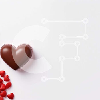 Intra Συλλεκτικό Ξύλινο Παζλ Plywood  4mm - Μπάρα σοκολάτας σε σχήμα καρδιάς σε φόντο κόκκινες καρδιές Σε Ξύλινο Κουτί - Διαστάσεις Puzzle: 10x10 cm – 25 κομμάτια - Image 1