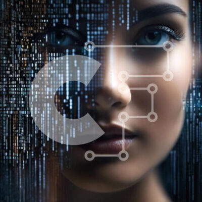 Intra Συλλεκτικό Ξύλινο Παζλ Plywood  4mm - Γυναικείο πρόσωπο με δυαδικό κώδικα Σε Ξύλινο Κουτί - Διαστάσεις Puzzle: 10x10 cm – 25 κομμάτια - Image 1