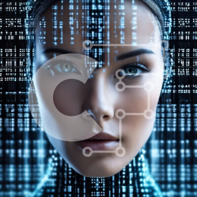 Intra Συλλεκτικό Ξύλινο Παζλ Plywood  4mm - Γυναικείο πρόσωπο με έκφραση προσώπου βασισμένη στο AI Σε Ξύλινο Κουτί - Διαστάσεις Puzzle: 10x10 cm – 25 κομμάτια - Image 1