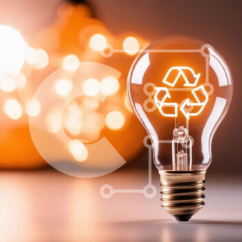 Intra Συλλεκτικό Ξύλινο Παζλ Plywood  4mm - Οικολογικός λαμπτήρας συμβόλου ανακύκλωσης Σε Ξύλινο Κουτί - Διαστάσεις Puzzle: 10x10 cm – 25 κομμάτια - Image 1