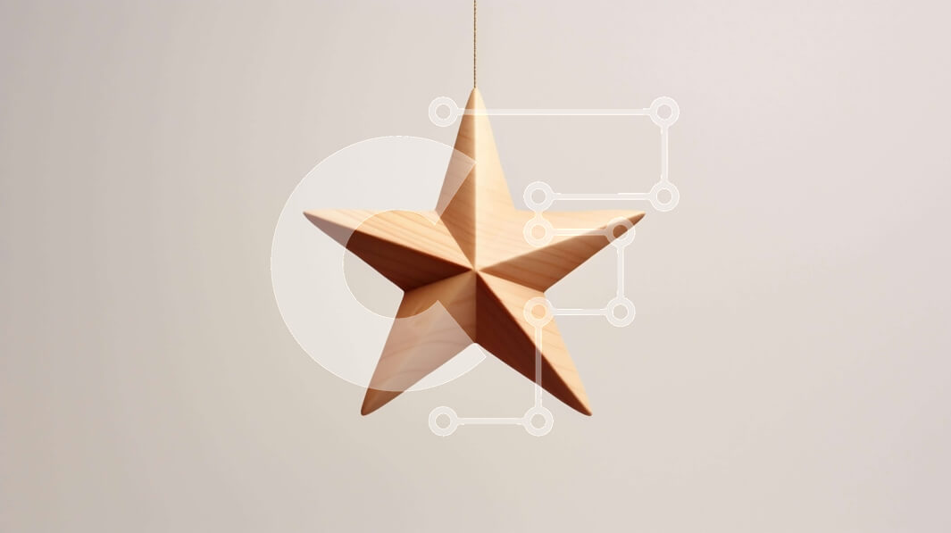 Intra Συλλεκτικό Ξύλινο Παζλ Plywood  4mm - Ξύλινο αστέρι που κρέμεται από την οροφή Σε Ξύλινο Κουτί - Διαστάσεις Puzzle: 10x10 cm – 25 κομμάτια