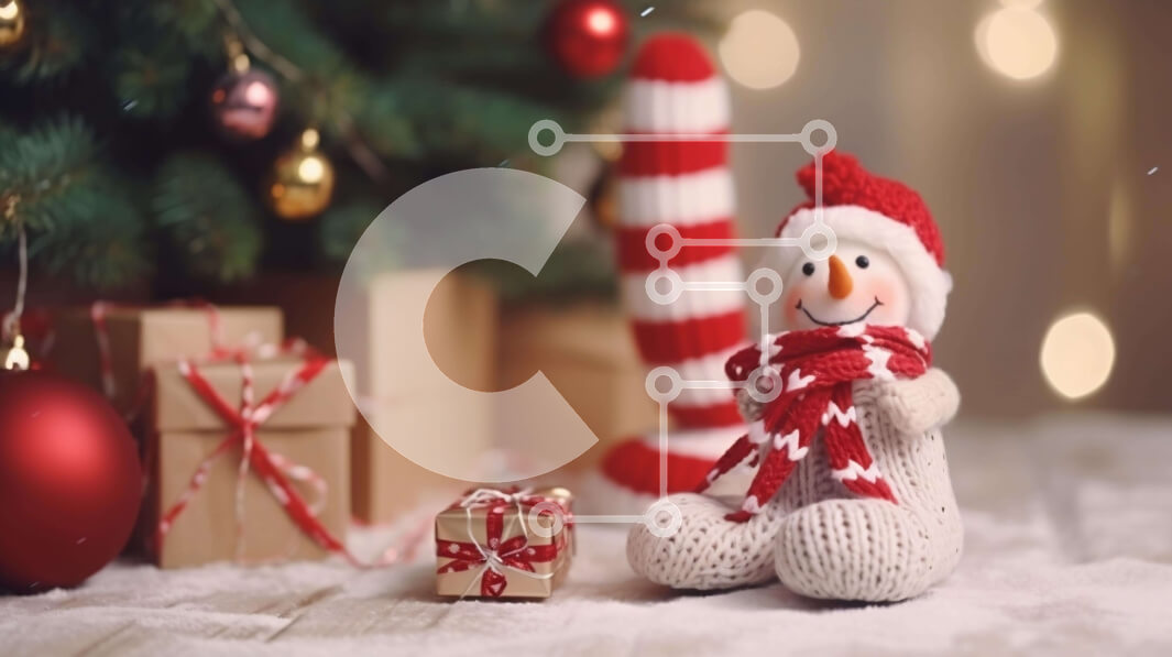 Intra Συλλεκτικό Ξύλινο Παζλ Plywood  4mm - Ειδώλιο χιονάνθρωπος και στολισμένο χριστουγεννιάτικο δέντρο Σε Ξύλινο Κουτί - Διαστάσεις: 10x10 cm – 25 κομμάτια