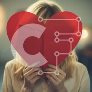 Intra Συλλεκτικό Ξύλινο Παζλ Plywood  4mm - Γυναίκα με καρδιές Origami που καλύπτει το πρόσωπο - σύμβολο αγάπης και στοργής Σε Ξύλινο Κουτί - Διαστάσεις Puzzle: 10x10 cm – 25 κομμάτια