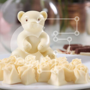 Intra Συλλεκτικό Ξύλινο Παζλ Plywood  4mm - Αρκουδάκι και σοκολάτες για την ημέρα του Αγίου Βαλεντίνου Σε Ξύλινο Κουτί - Διαστάσεις: 10x10 cm – 25 κομμάτια